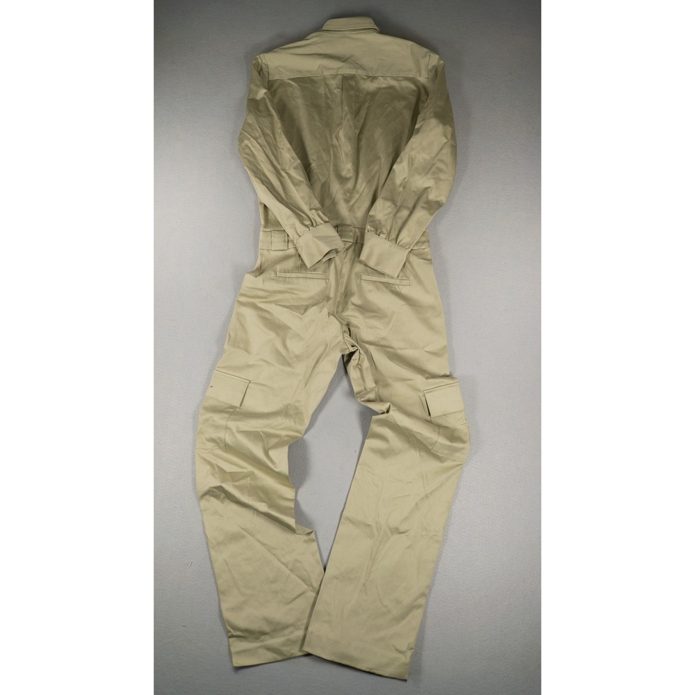 ba&sh Womens Austra Utility Jumpsuit Cargo Cotton Khaki Green 36 New - Picture 6 of 11